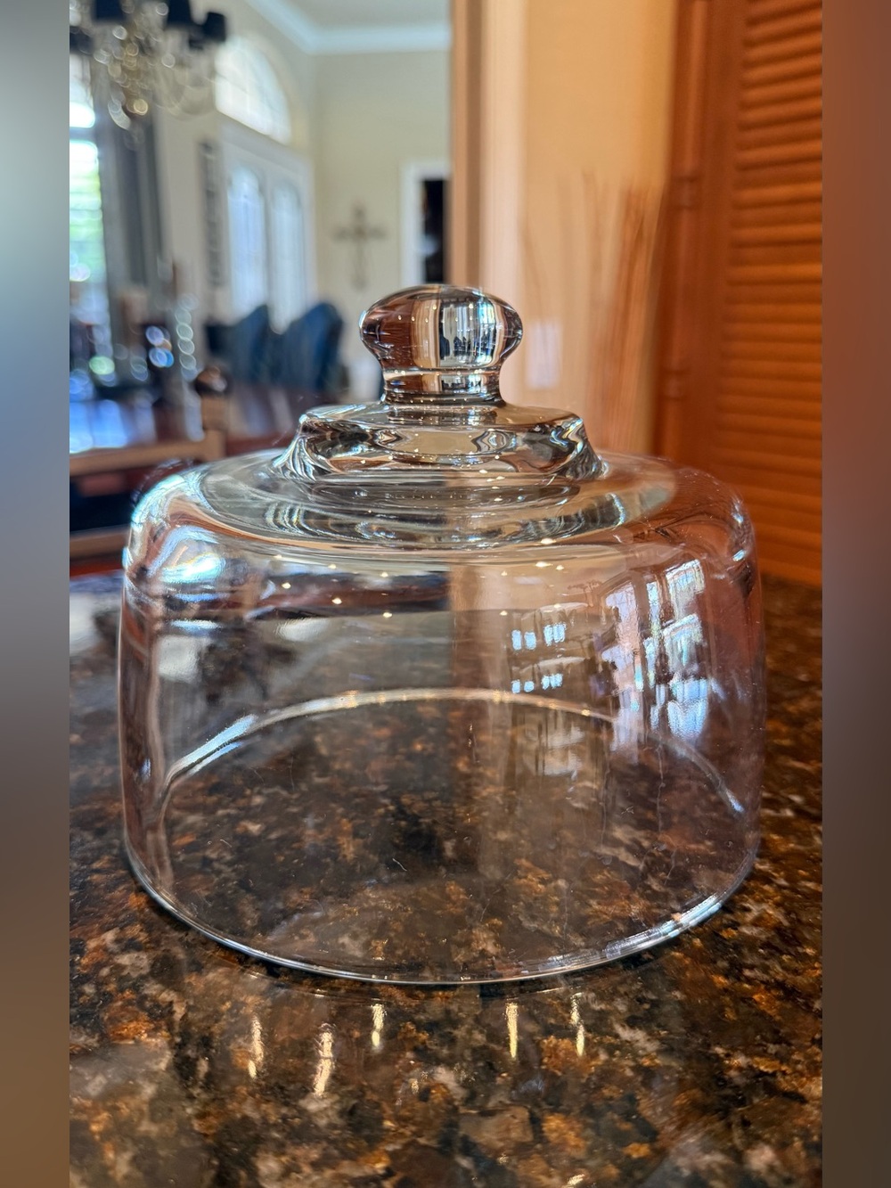 Vintage Clear Glass Food Cloche / Cheese & Pastry Dome